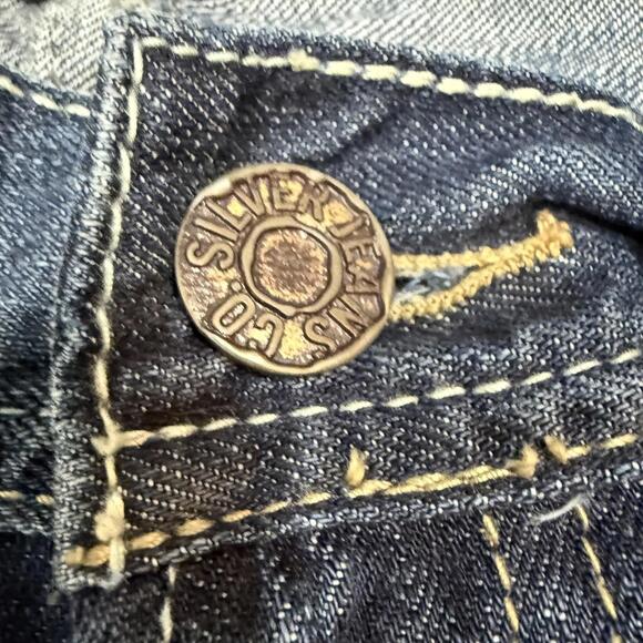 VTG Y2K Silver Jeans Co Gordie Blue Denim Stretch Baggy Men's Size 36x30 Grunge - Picture 5 of 8